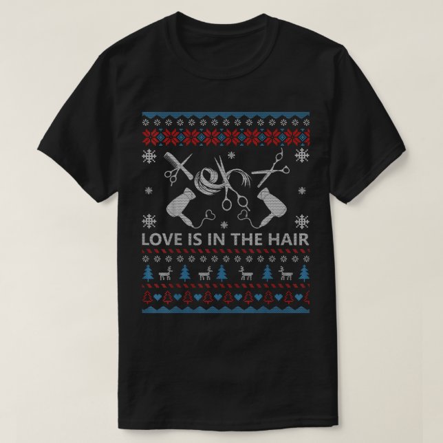 T-shirt L'Amour Est Dans Les Cheveux Vilain Chandail De No (Design devant)