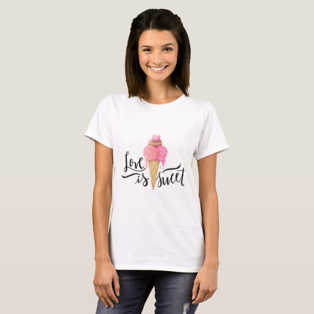 T-shirt L'amour est doux (Devant entier)