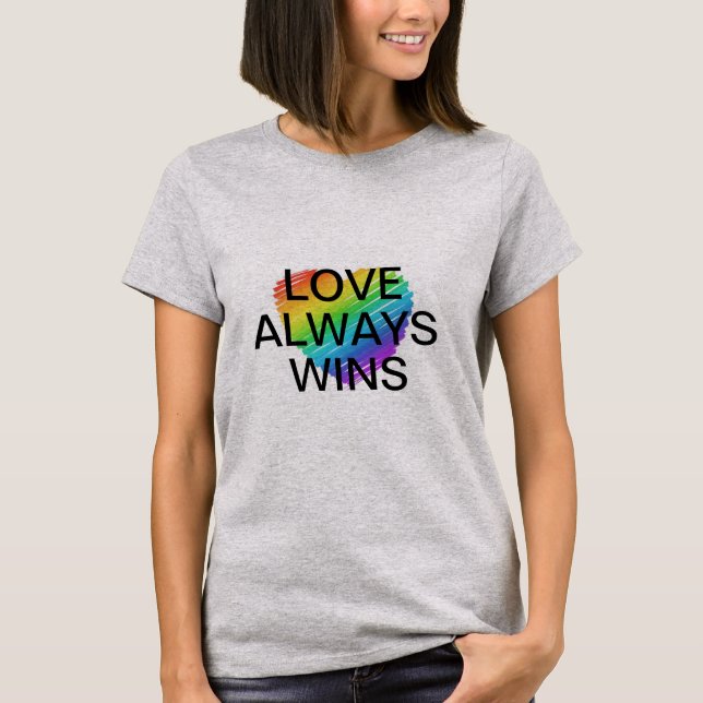 T-shirt L'amour est égal célèbrent l'égalité de mariage (Devant)