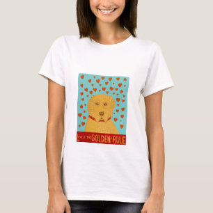 T-shirt L'amour est la règle des Goldens - Stephen Huneck