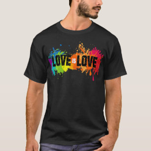 T-shirt L'amour est l'amour, Arc-en-Ciel LGBT Pride Tee, G