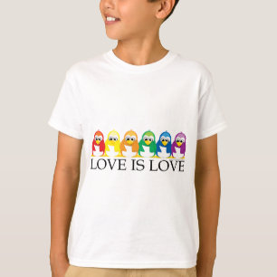 T-shirt L'amour est l'amour : les pingouins