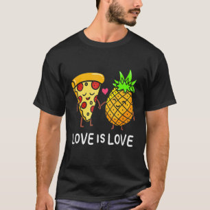 T-shirt L'Amour Est L'Amour Pizza Ananas Interdit Hawaiian