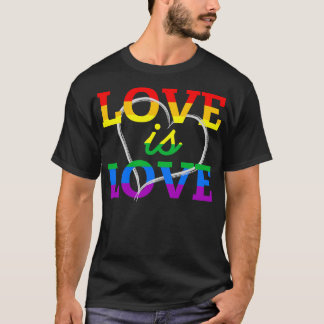 T-shirt L'amour est l'amour Rainbow Pride LGBTQ Gay Rights