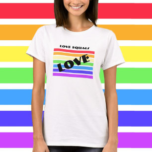 T-shirt L'amour est l'amour Rainbow Stripes
