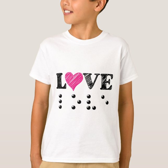 T-shirt L'amour est le braille aveugle (Devant)