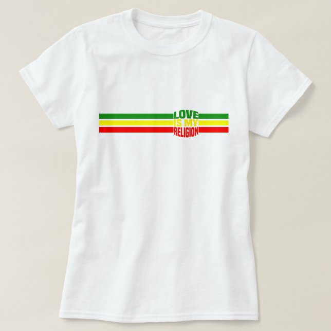 T-SHIRT L'AMOUR EST MA RELIGION (Design devant)