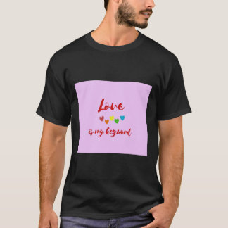 T-shirt L'amour est mon mot-clé Pad Souris Pad