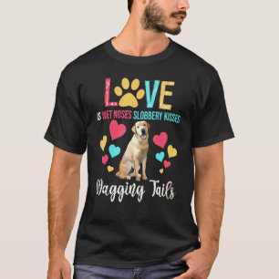 T-shirt L'amour est nez mouillés baisers queues qui remuen
