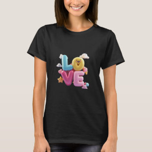 T-shirt L'amour est représenté dans un jouet, mousseux