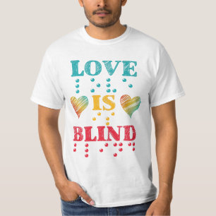 T-shirt L'amour est un coeur braille aveugle