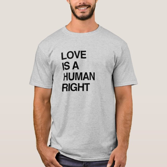 T-SHIRT L'AMOUR EST UN DROIT DE L'HOMME (Devant)