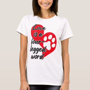 T-shirt L'amour est un mot à quatre pattes.w