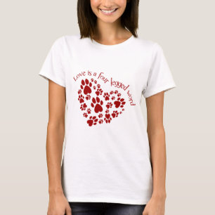 T-shirt L'amour est un mot quatre à jambes