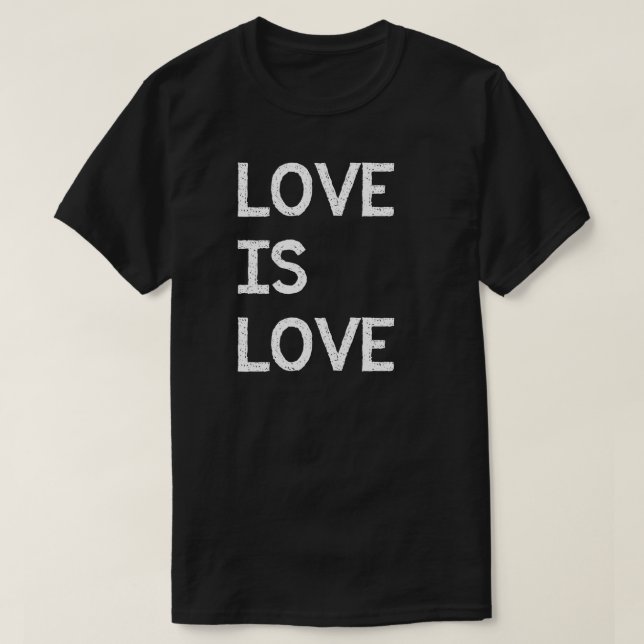 T-shirt L'amour est une fierté LGBTQ (Design devant)