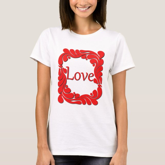 T-shirt L'amour et la chemise frontalière torride (Devant)