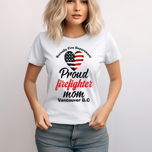 T-shirt L'amour et le soutien honorent les mamans pompiers