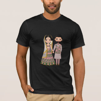 T-shirt L'amour éternel : Embrasser la silhouette du coupl