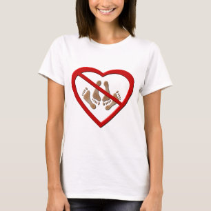 T-shirt L'amour faire des pieds signe interdit dames T-shi