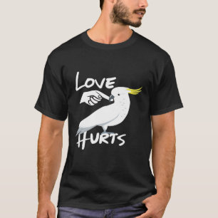 T-shirt L'amour fait mal au Cockatoo-Parrot à cendres jau