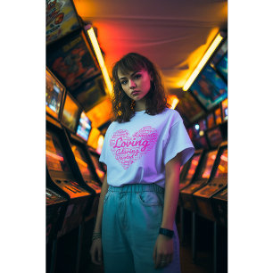 T-shirt L'amour Fuchsia Heart Shapecloud Art
