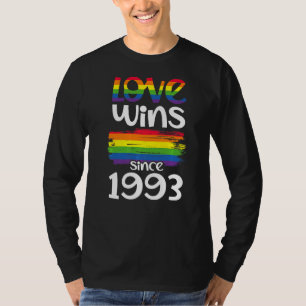 T-shirt L'amour gagne depuis 1993 Lgbtq Rainbow Pride Célé