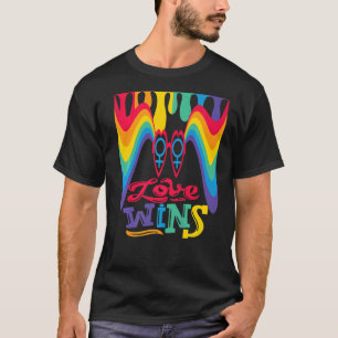 T-shirt L'amour gagne Rainbow avec Venus Symbole pour Lesb