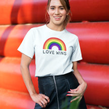 L'amour gagne Rainbow Colors LGBTQ Pride Mois