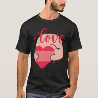 T-shirt L'Amour Mignon Beau L'amour est mignon et beau rét