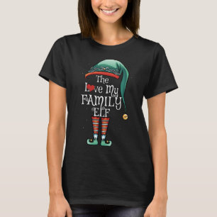 T-shirt L'Amour Mon Elfe Famille Correspondant Famille Noë