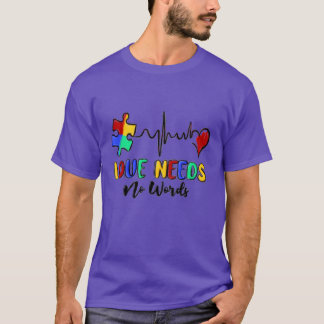 T-shirt l'amour n'a pas besoin de mots cadeau