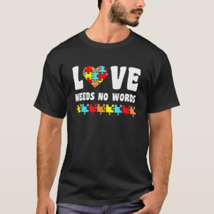 T-shirt L'amour n'a pas besoin de mots Puzzle Sensibilisat