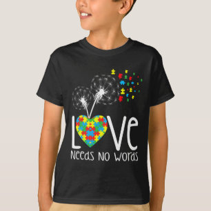 T-shirt L'amour n'a pas besoin de mots Sensibilisation sur