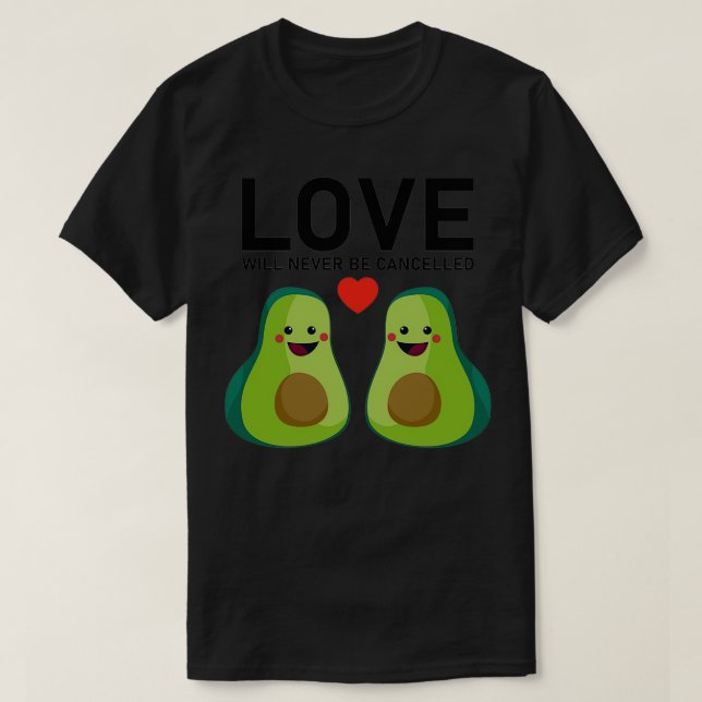 T-shirt L'Amour Ne Sera Jamais Annulé Valentines Day (Design devant)