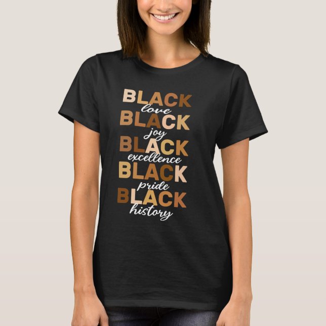 T-shirt L'amour noir la joie noire - cadeau pour les Afro- (Devant)