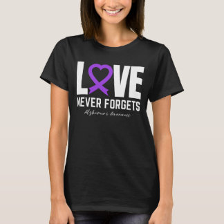T-shirt L'amour n'oublie jamais la démence La sensibilisat