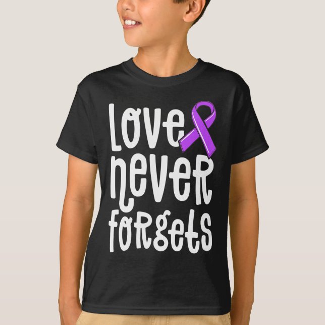T-shirt L'amour n'oublie jamais les souvenirs importe Alzh (Devant)