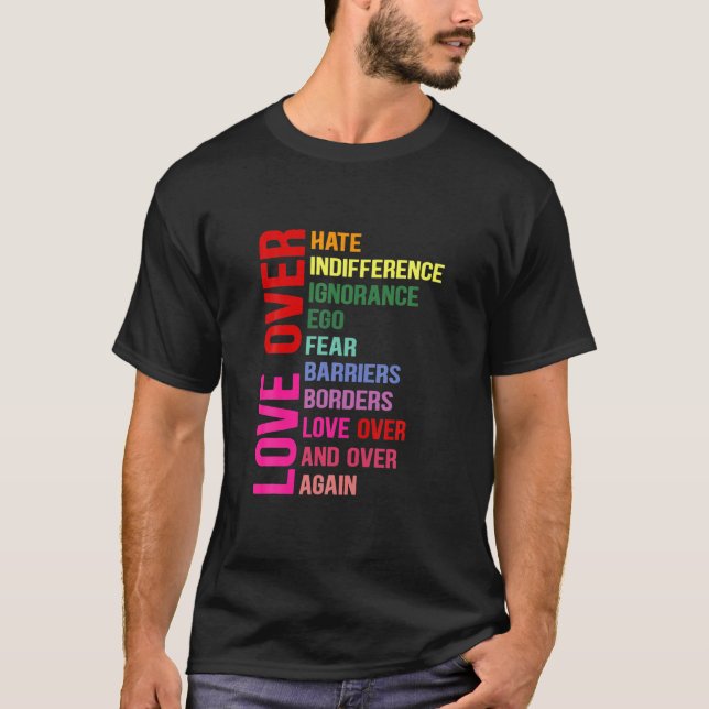 T-shirt L'Amour Par La Haine L'Amour Par L'Indifférence T  (Devant)