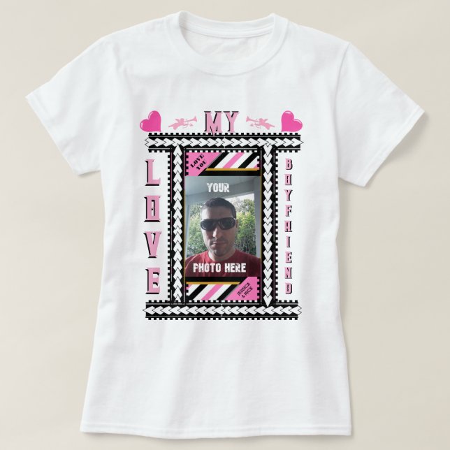 T-shirt L'amour personnalisé de la Saint Valentin (Design devant)