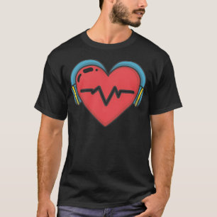 T-shirt L'Amour Pour La Musique - Le Coeur Battant Au Ryth