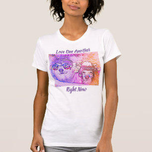 T-shirt L'amour un autre Hippie Corgi Tee - shirt