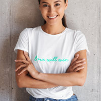 L'amour va gagner | Moderne tendance Cute Turquois