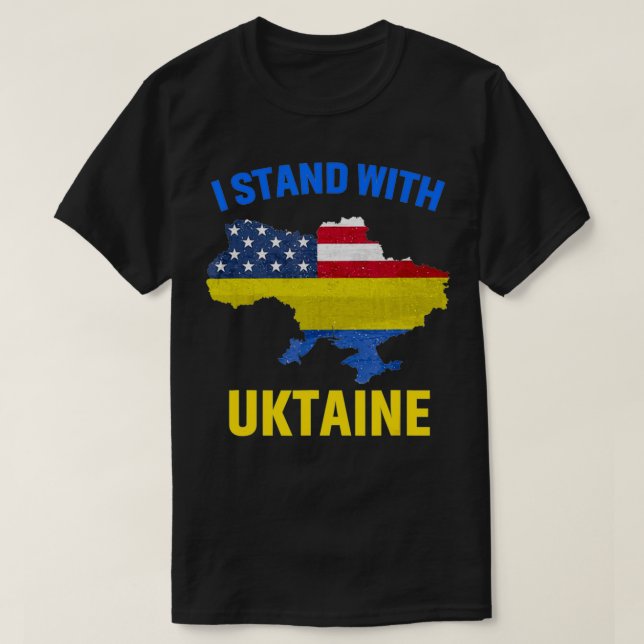 T-shirt L'Amoureux Ukrainien Je Prends Position Avec L'Ukr (Design devant)