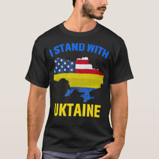 T-shirt L'Amoureux Ukrainien Je Prends Position Avec L'Ukr