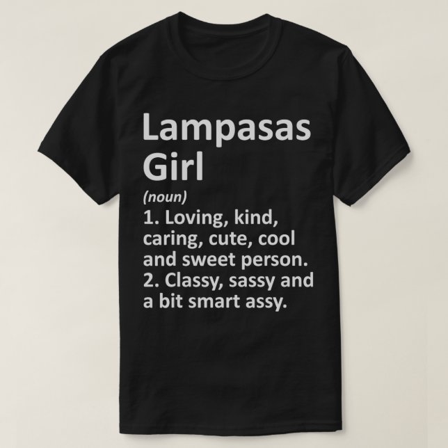 T-shirt LAMPASAS L TX TEXAS Funny City Accueil Racines Cad (Design devant)