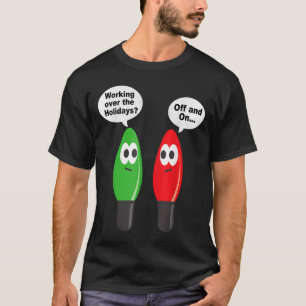 T-shirt Lampe De Feu De Noël Plaisanter Sur Pu