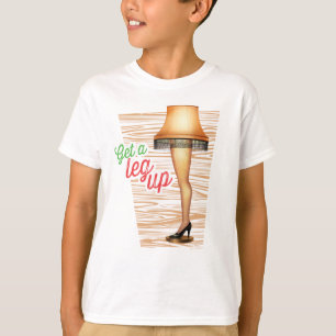 T-shirt Lampe d'histoire de Noël Leg Up