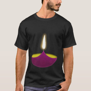 T-shirt Lampe Diya Diwali Hindou Sikh, Bouddhiste Prière J