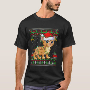 T-shirt Lampes de Noël Bobcat Père Noël laide doux Noël