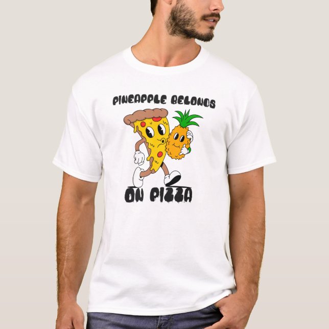 T-shirt L'Ananas Appartient À La Pizza (Devant)